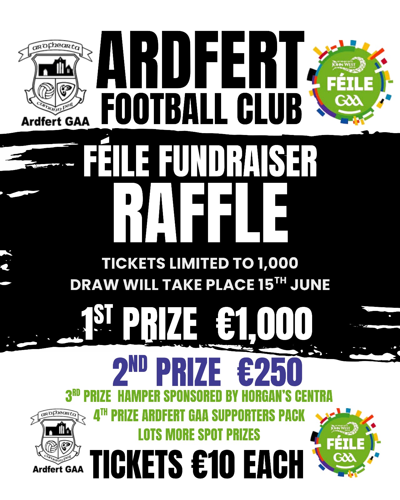 Ardfert Football Club Féile Fundraiser Raffle poster