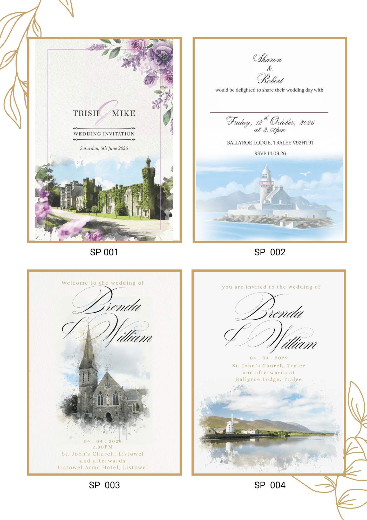 Sketch & Painting wedding invitation collection